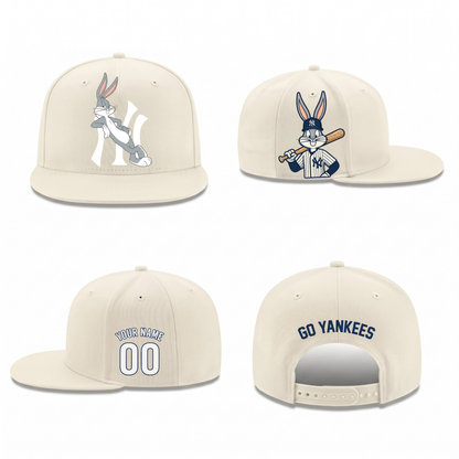 NYY x Bunny Personalized Snapback Cap - Printed
