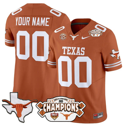 TEX 2025 State Map & Citrus Bowl Champions Patch Vapor Limited Jersey V1 - All Stitched