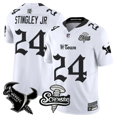 HOU 'Gothic Lone Star Shadows' DJ Screw Edition Vapor Limited Jersey - All Stitched
