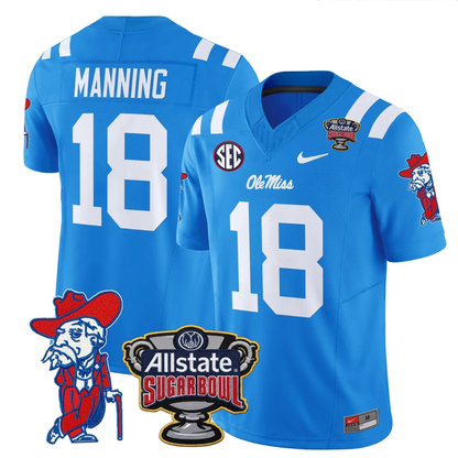 Ole Miss Rebels 2025 Sugar Bowl Patch Vapor Limited Jersey - All Stitched