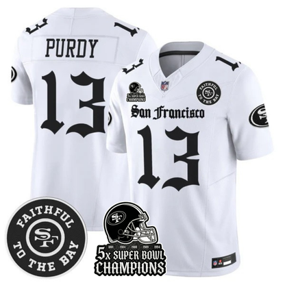 SF 5-Time Champions 'Gothic Edition' Vapor Limited Jersey - All Stitched