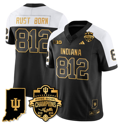 Indiana Hoosiers Vapor Limited Football Gold Jersey - Rose Bowl Champions - All Stitched