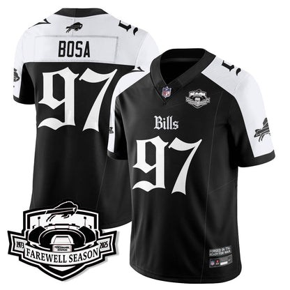 BUF Gothic Vapor Limited Jersey - Farewell Highmark Patch - All Stitched