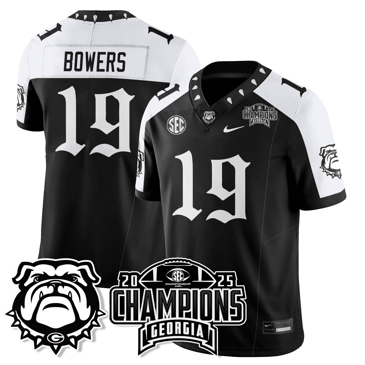 UGA Gothic Vapor Limited Jersey - SEC Football Champions - All Stitched