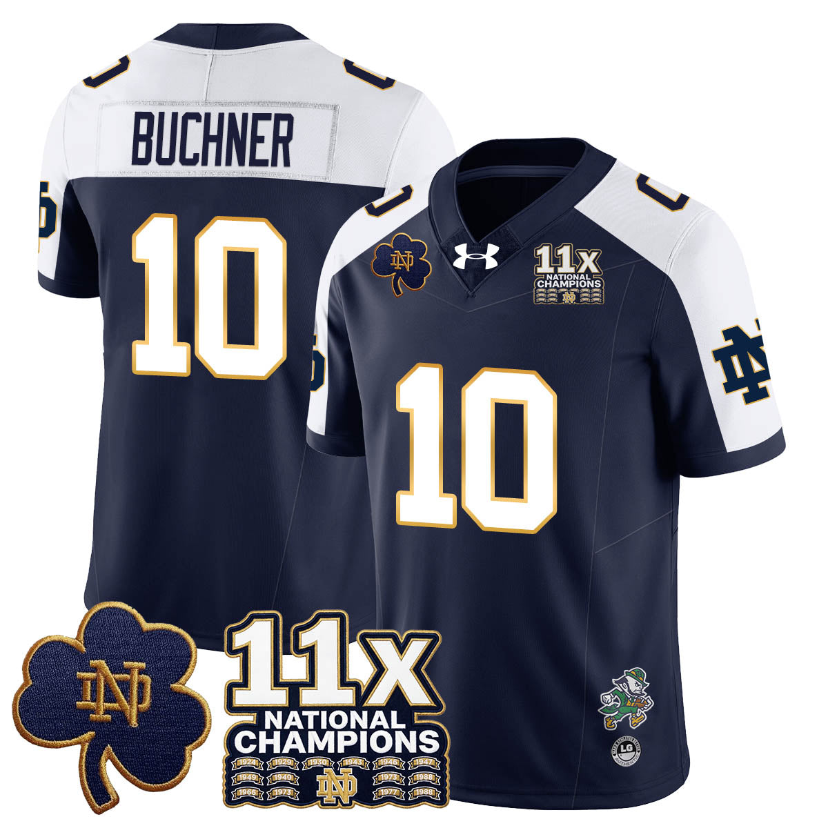 ND 11x-Time National Champions Vapor Limited Jersey - All Stitched