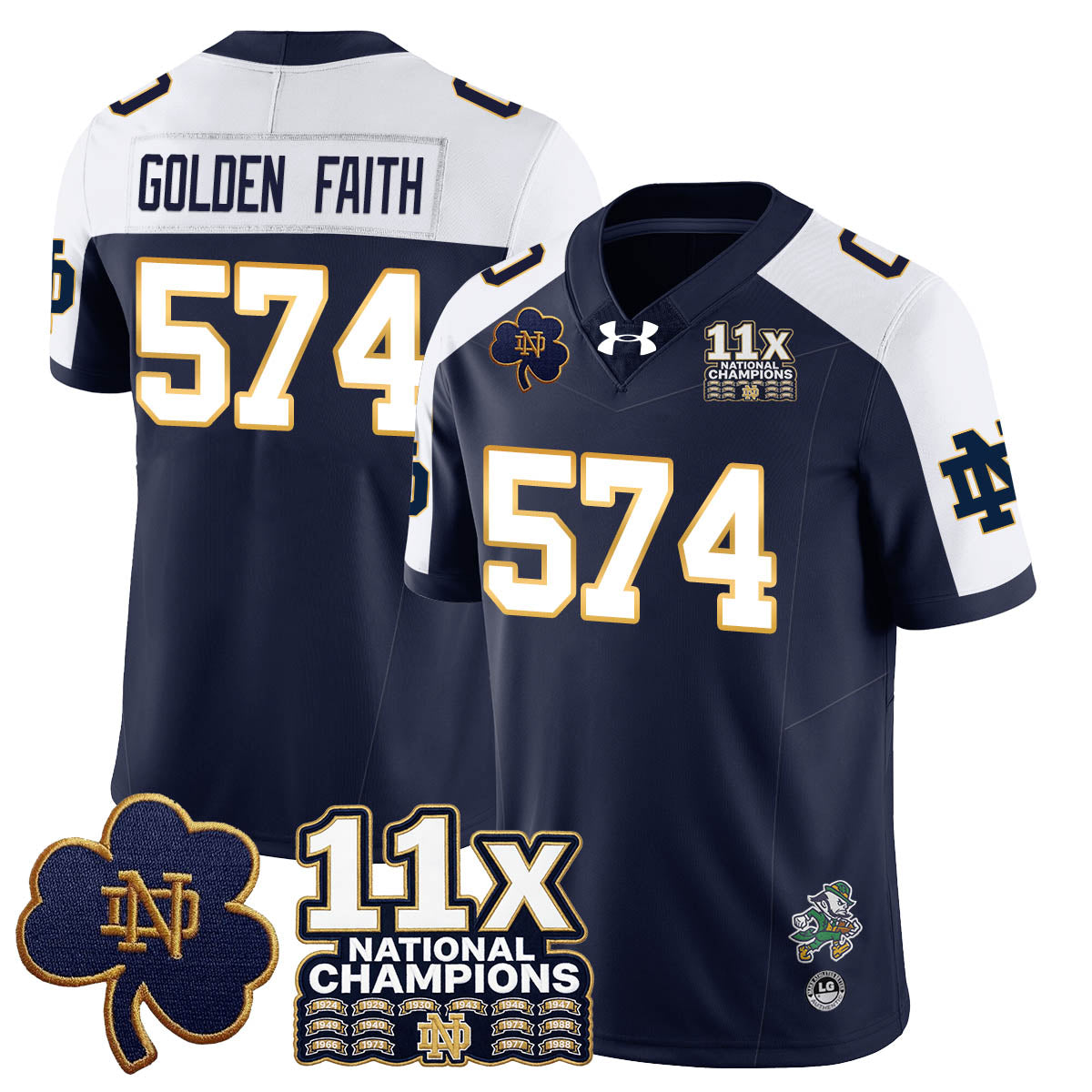 ND 11x-Time National Champions Vapor Limited Jersey - All Stitched