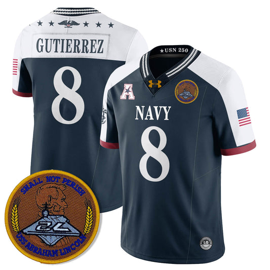 Navy Midshipmen Honoring the 250th Anniversary of the United States Navy Jersey - Stitched