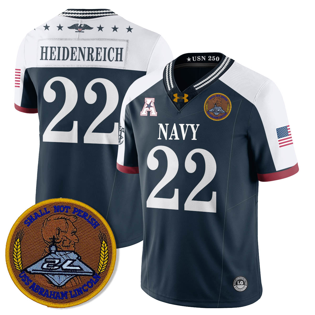 Navy Midshipmen Honoring the 250th Anniversary of the United States Navy Jersey - All Stitched