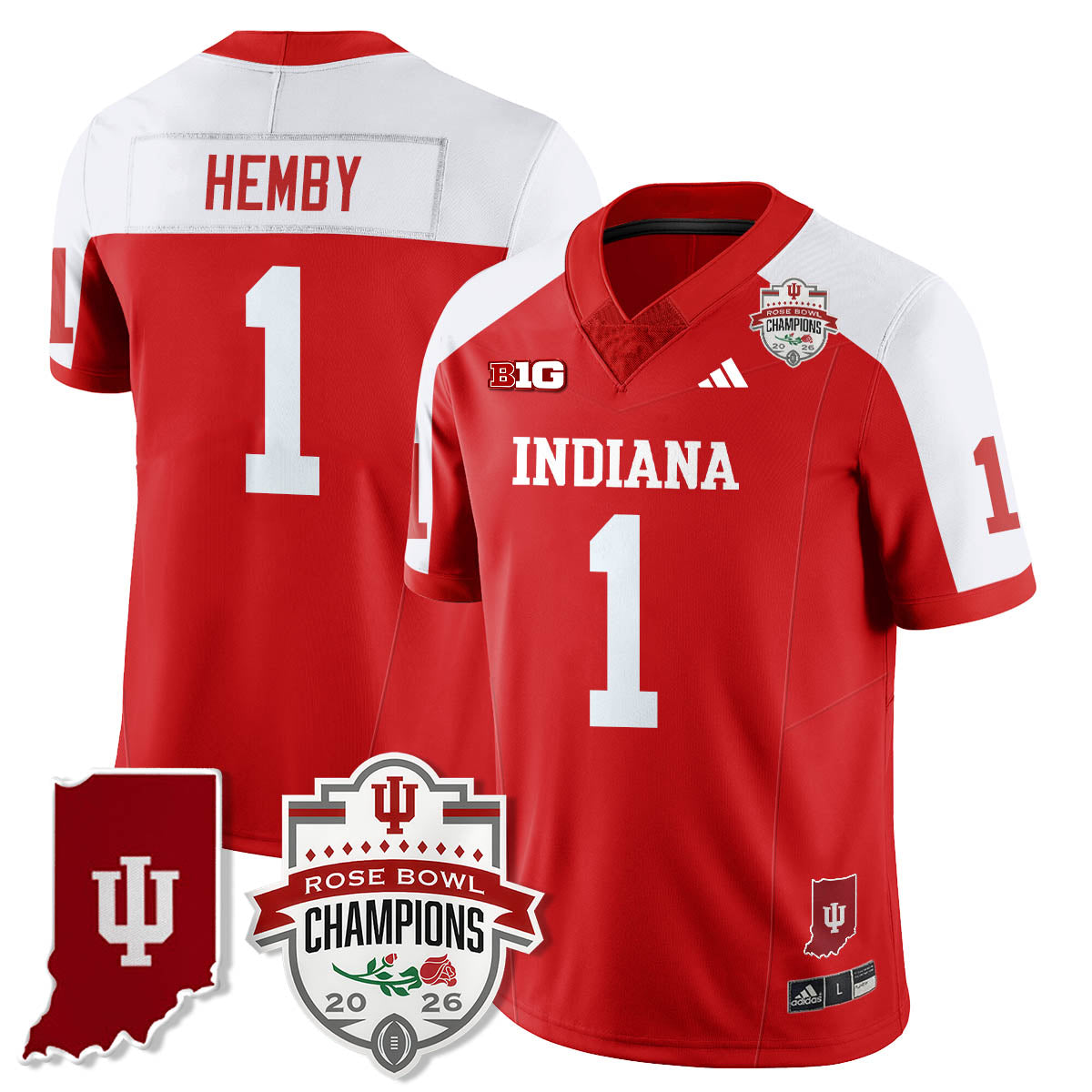 Indiana Hoosiers Vapor Limited Football Jersey - Rose Bowl Champions - All Stitched