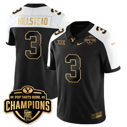 BYU Cougars Football 2025 Pop-Tarts Bowl Champions Gold Jersey - All Stitched