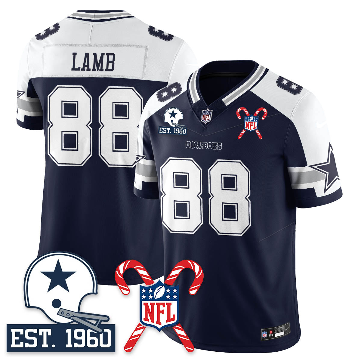 DAL Christmas Vapor Limited Jersey - All Stitched