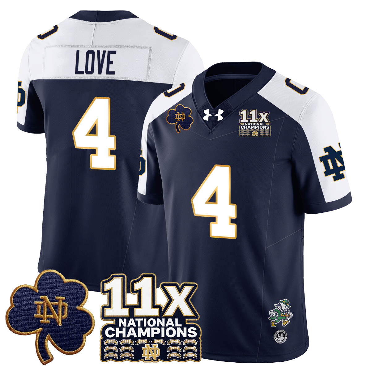 ND 11x-Time National Champions Vapor Limited Jersey - All Stitched