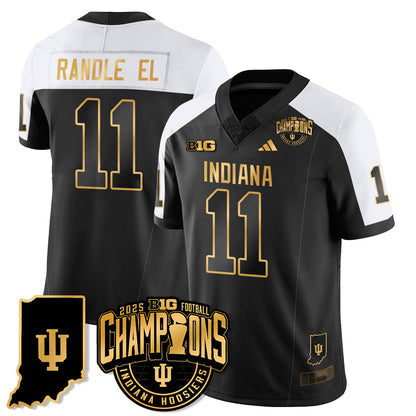 Indiana Hoosiers Vapor Limited Football Gold Jersey - Big 10 Champions - All Stitched