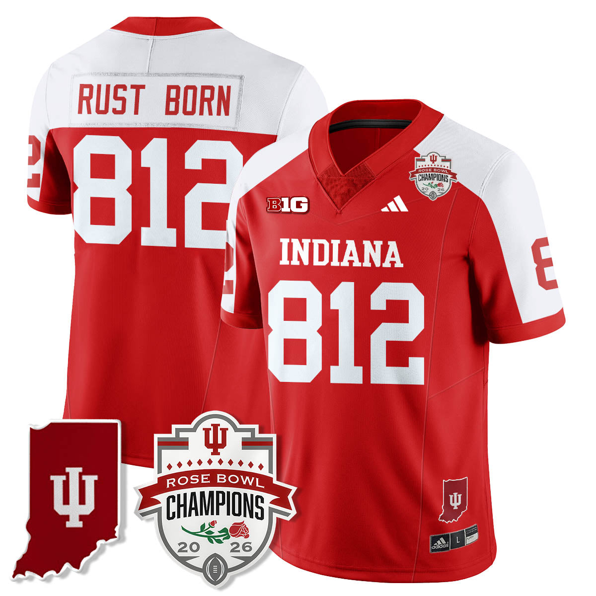 Indiana Hoosiers Vapor Limited Football Jersey - Rose Bowl Champions - All Stitched