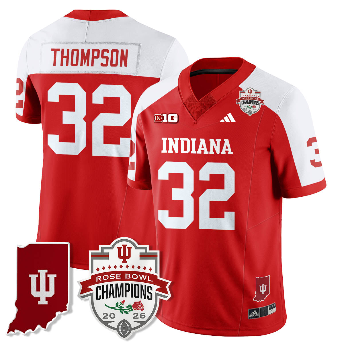 Indiana Hoosiers Vapor Limited Football Jersey - Rose Bowl Champions - All Stitched