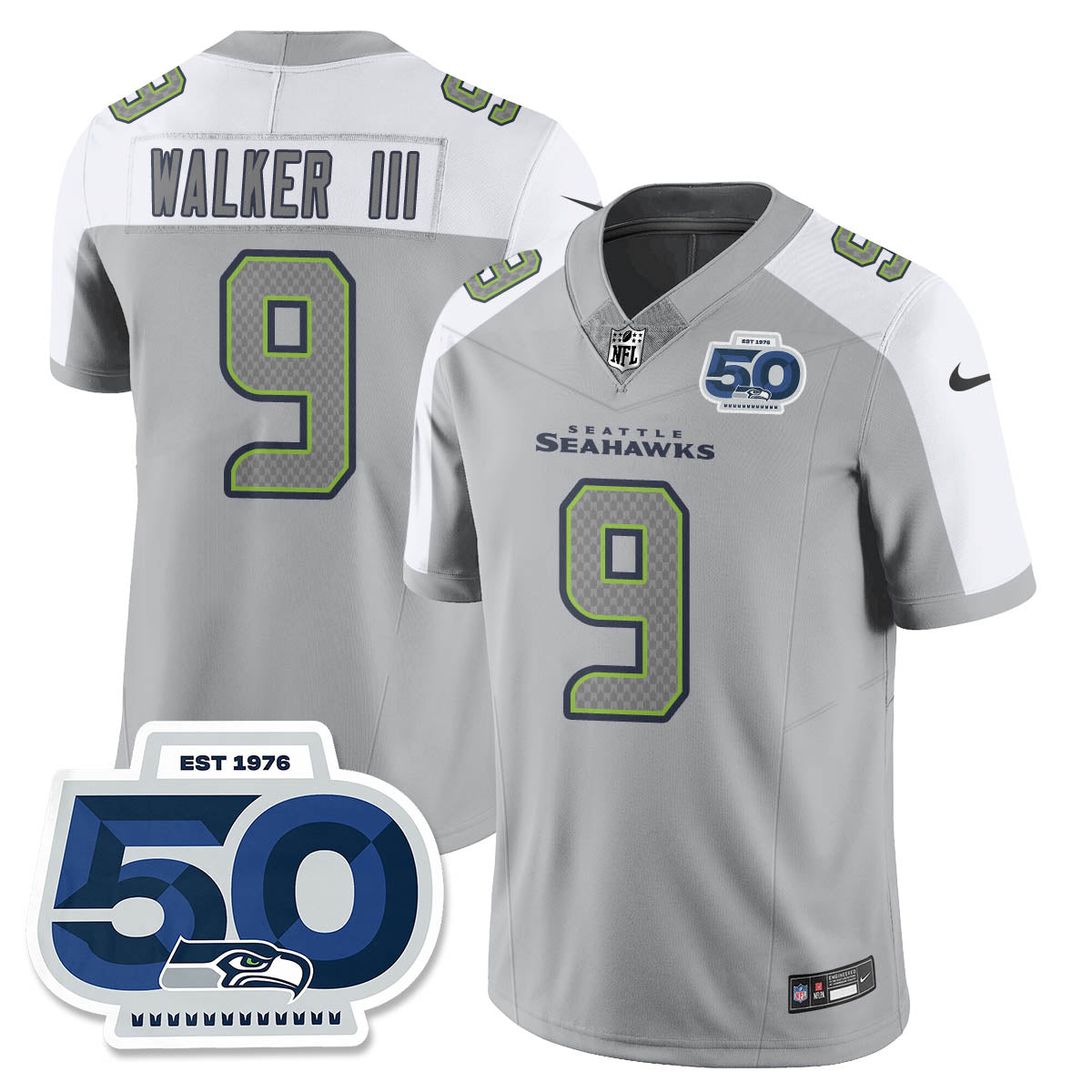 Seattle Seahawks Atmosphere Vapor Limited Jersey - All Stitched