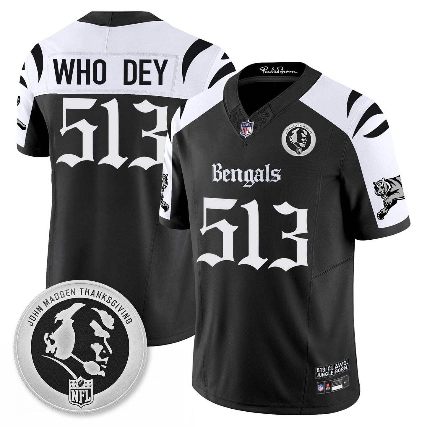 CIN Gothic Vapor Limited Jersey - John Madden Patch - All Stitched