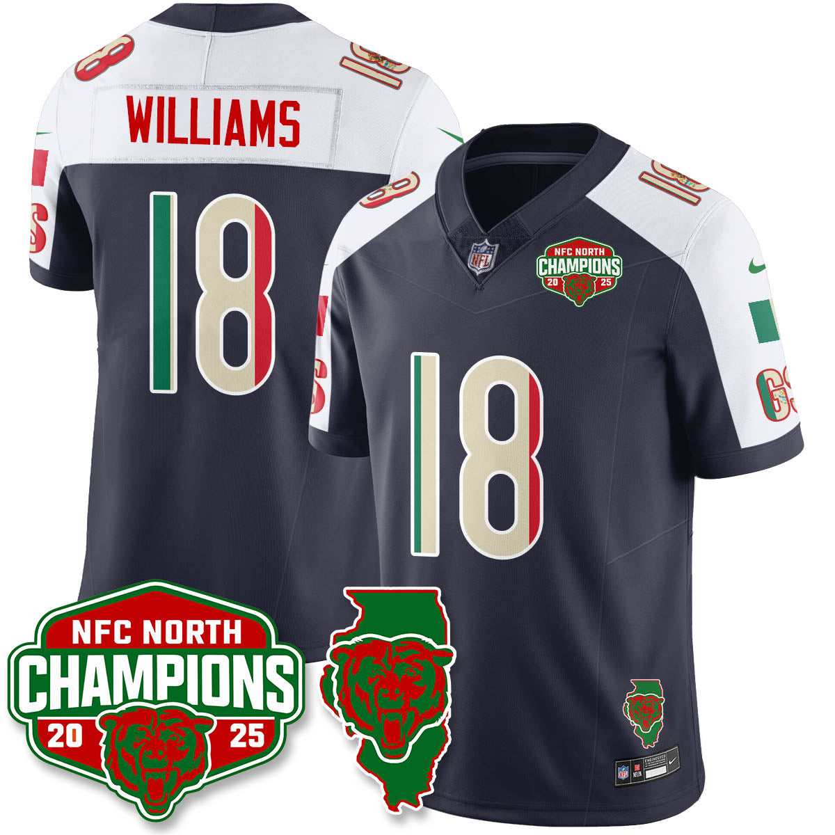 CHI Mexico NFC North Division Champions Vapor Limited Jersey - All Stitched