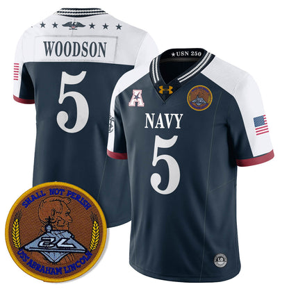 Navy Midshipmen Honoring the 250th Anniversary of the United States Navy Jersey - All Stitched