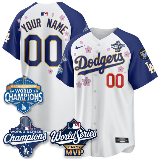Yoshinobu Yamamoto LAD 2025 World Series MVP Custom Jersey - All Stitched