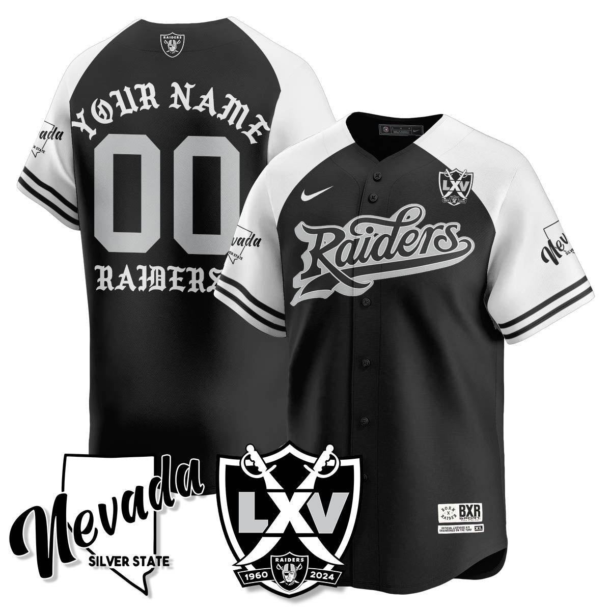 Custom LVR Born x Raised Baseball Jersey - All Stitched