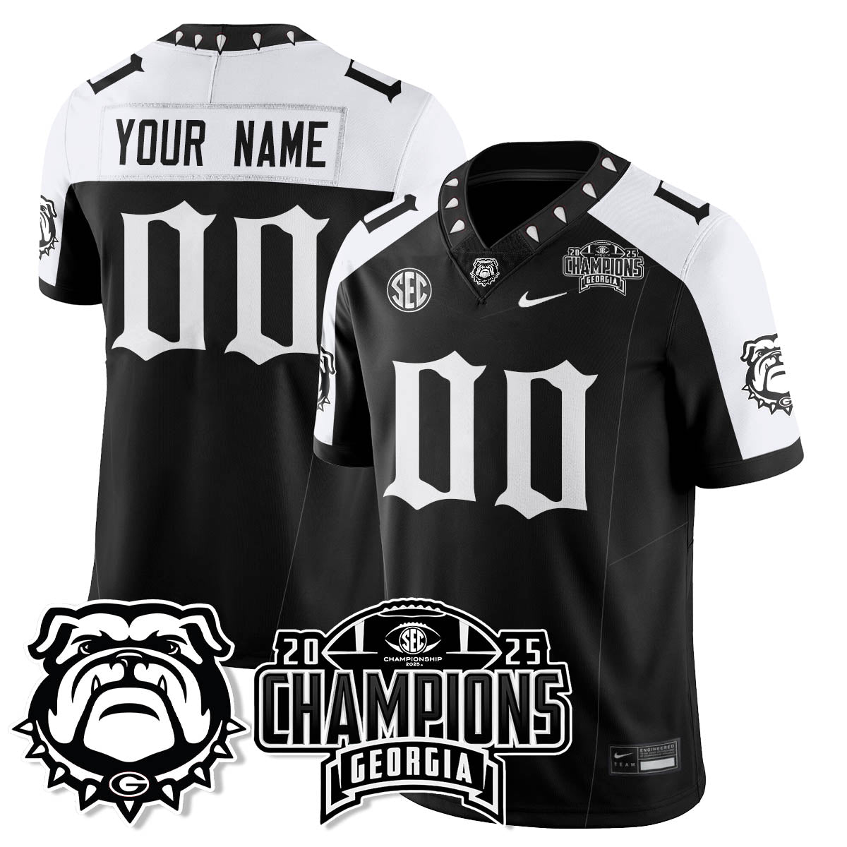 UGA Gothic Vapor Limited Jersey - SEC Football Champions - All Stitched