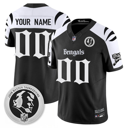 CIN Gothic Vapor Limited Custom Jersey - John Madden Patch - Stitched