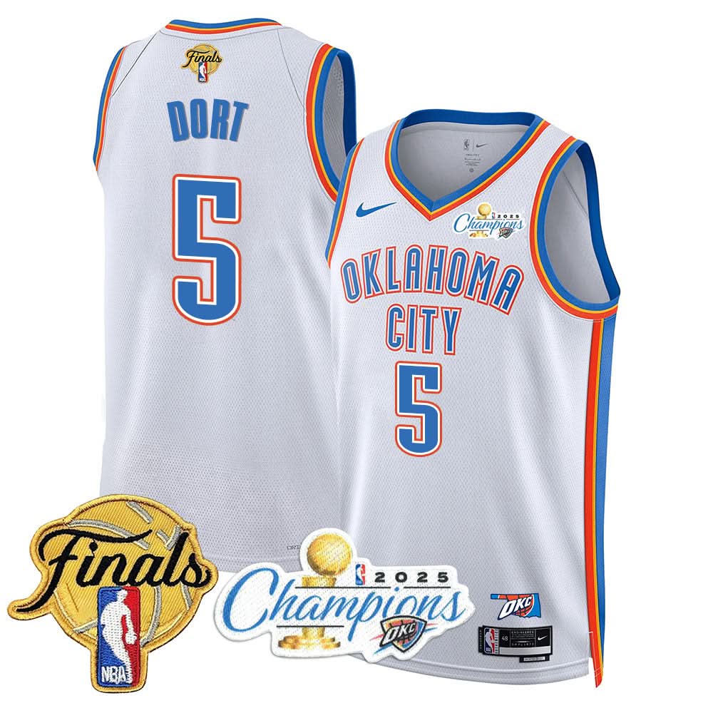 Oklahoma City Thunder 2025 NBA Champions Jersey - All Stitched