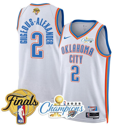 Oklahoma City Thunder 2025 NBA Champions Jersey - All Stitched