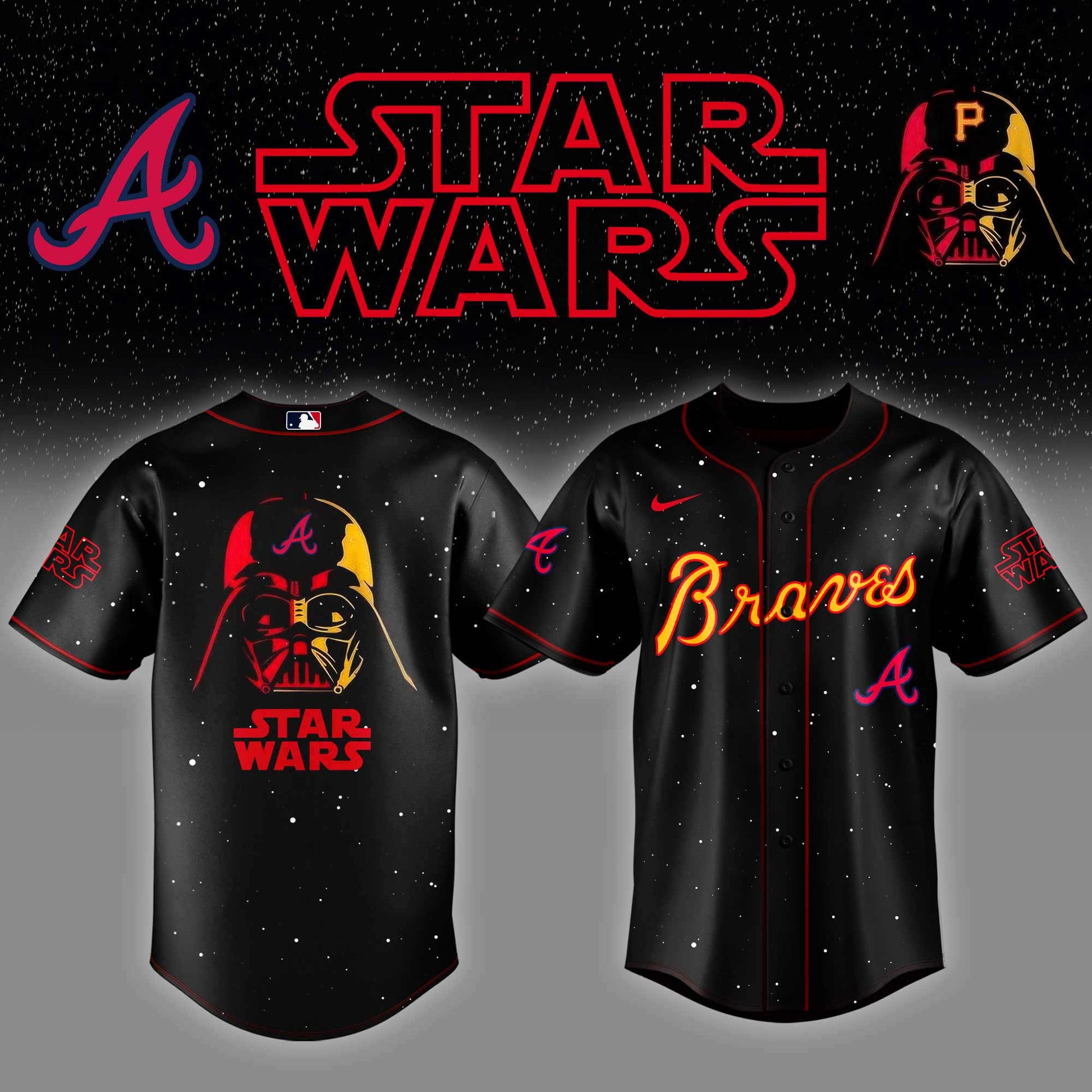Atlanta Braves  x Stars Wars Night Baseball Jersey Editions Limited