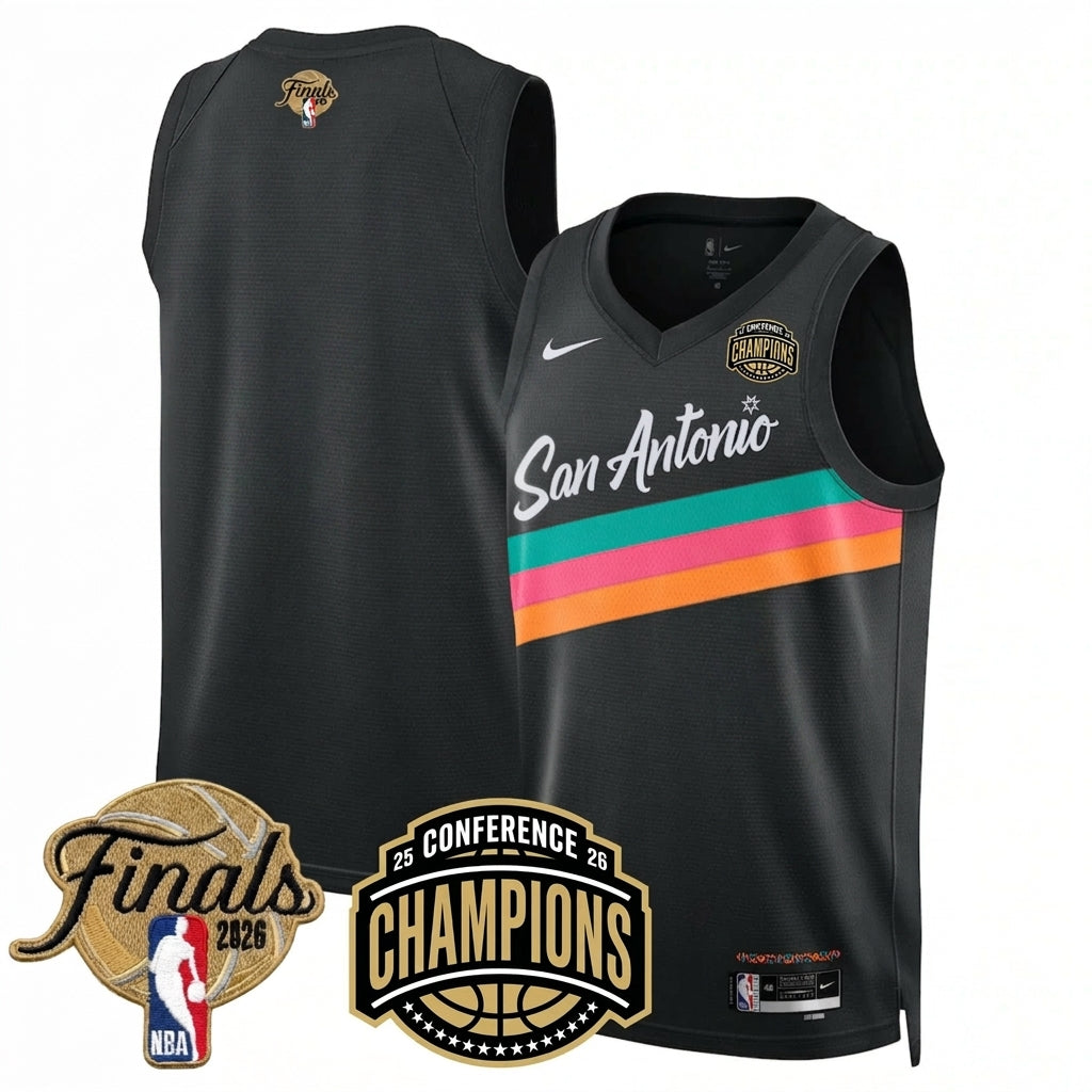 SAS 2026 NBA Western Conference Champions City 25/26 Jersey V2 - Stitched