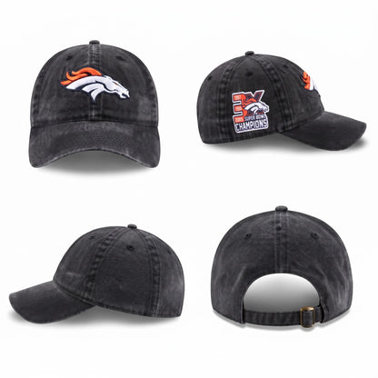 DEN 3x Super Bowl Champions Custom Wash Hat - Embroidered V3