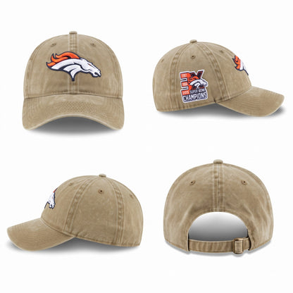 DEN 3x Super Bowl Champions Custom Wash Hat - Embroidered V3