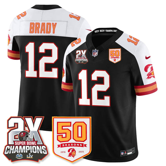 TB 2-Time Champions Patch Throwback Vapor Limited Jersey - Stitched