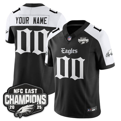 PHI Gothic NFC East Champions Vapor Limited Custom Jersey - All Stitched