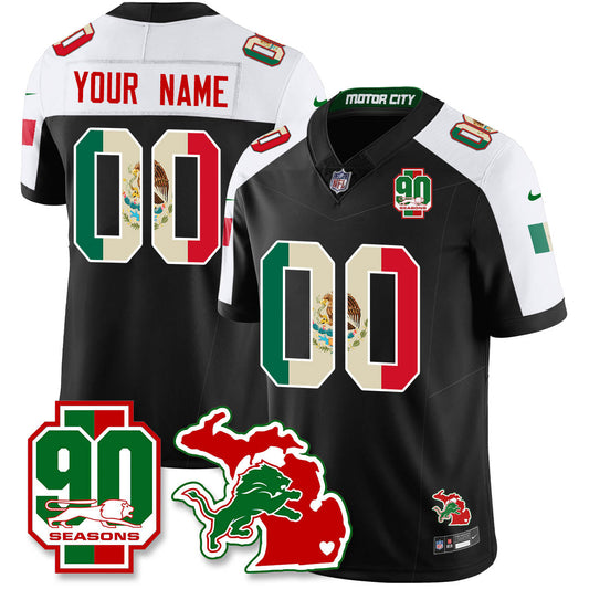 Custom DET Mexico Vapor Limited Jersey - All Stitched