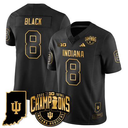 Indiana Hoosiers Vapor Limited Football Gold Jersey - Big 10 Champions - All Stitched