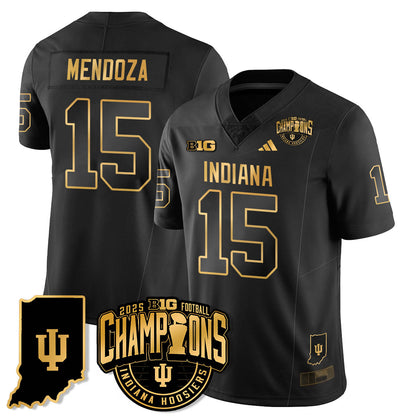 Indiana Hoosiers Vapor Limited Football Gold Jersey - Big 10 Champions - All Stitched