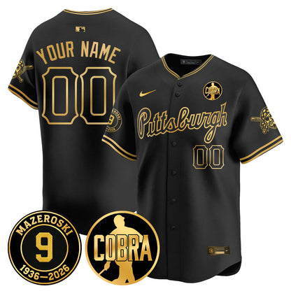 PIT Memories Vapor Limited Gold Jersey - Bill Mazeroski Patch - All Stitched