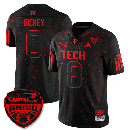 Texas Tech Red Raiders Stranger Things Vapor Limited Football Jersey - Orange Bowl - Stitched