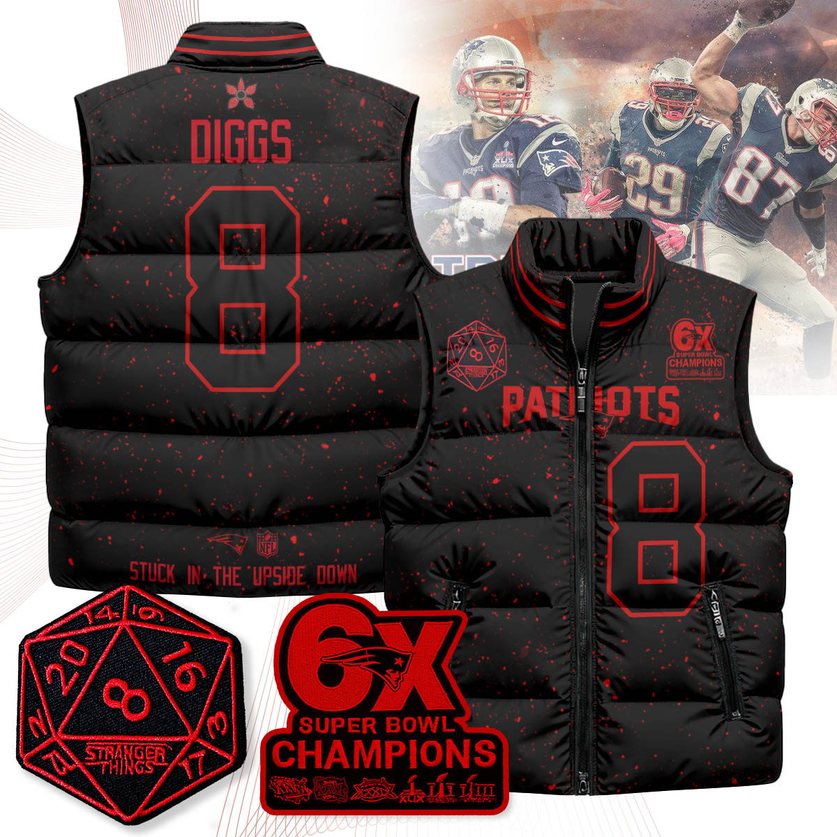 NE 'Stranger Things Edition' Unisex Puffer Vest