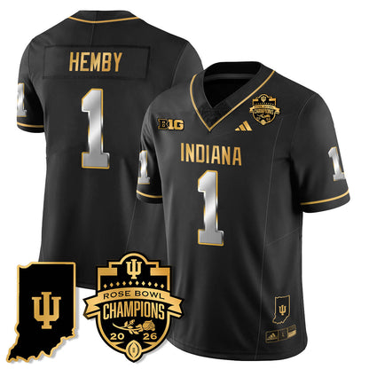 Indiana Hoosiers Vapor Limited Football Gold Jersey - Rose Bowl Champions - All Stitched