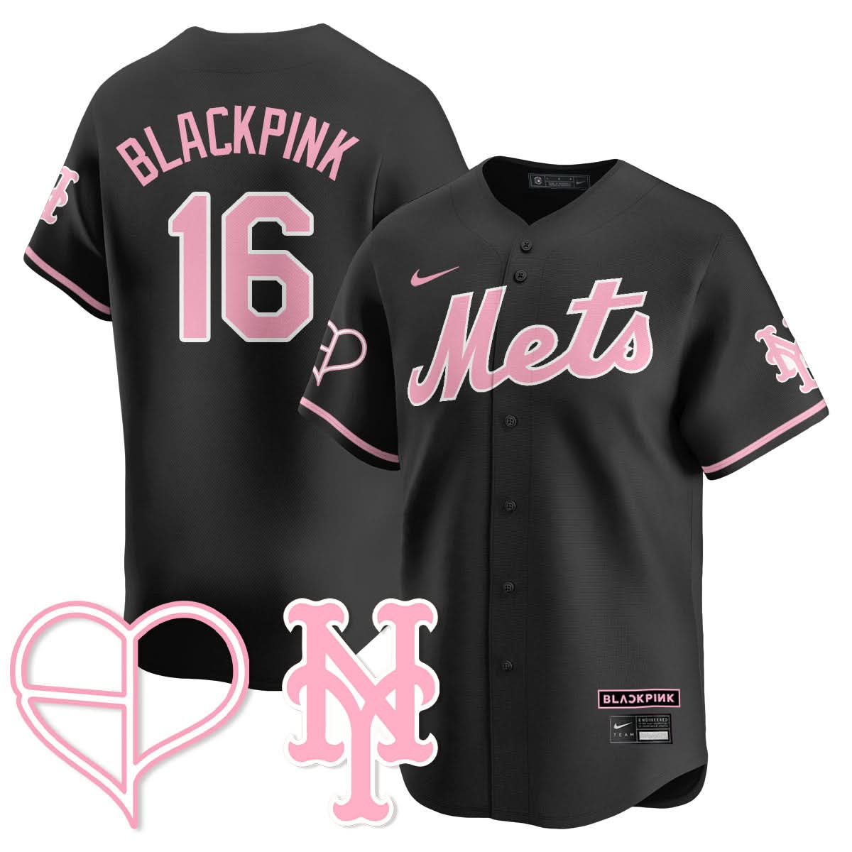 New York Mets BLΛƆKPIИK 2025 Limited Jersey - All Stitched