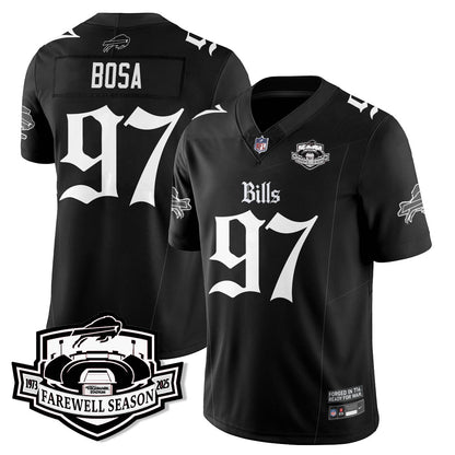 BUF Gothic Vapor Limited Jersey - Farewell Highmark Patch - All Stitched