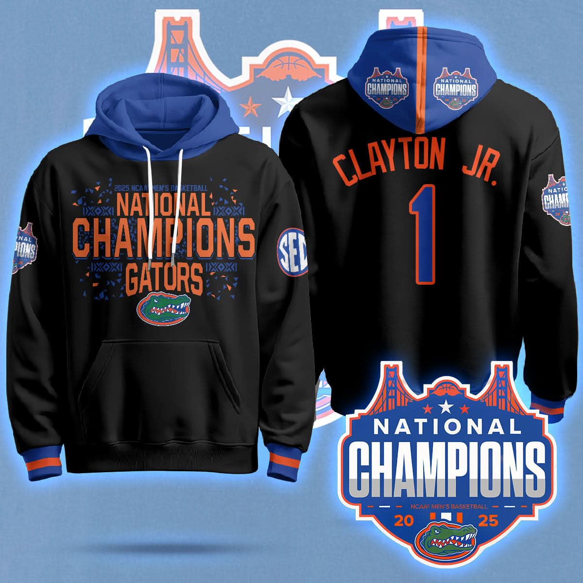 Florida Gators 2025 National Champions Basketball Hoodie - Printed
