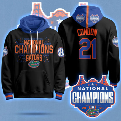 Florida Gators 2025 National Champions Basketball Hoodie - Printed