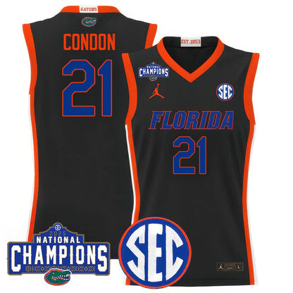 Florida Gators 2025 National Champions Basketball Jersey - All Stitched