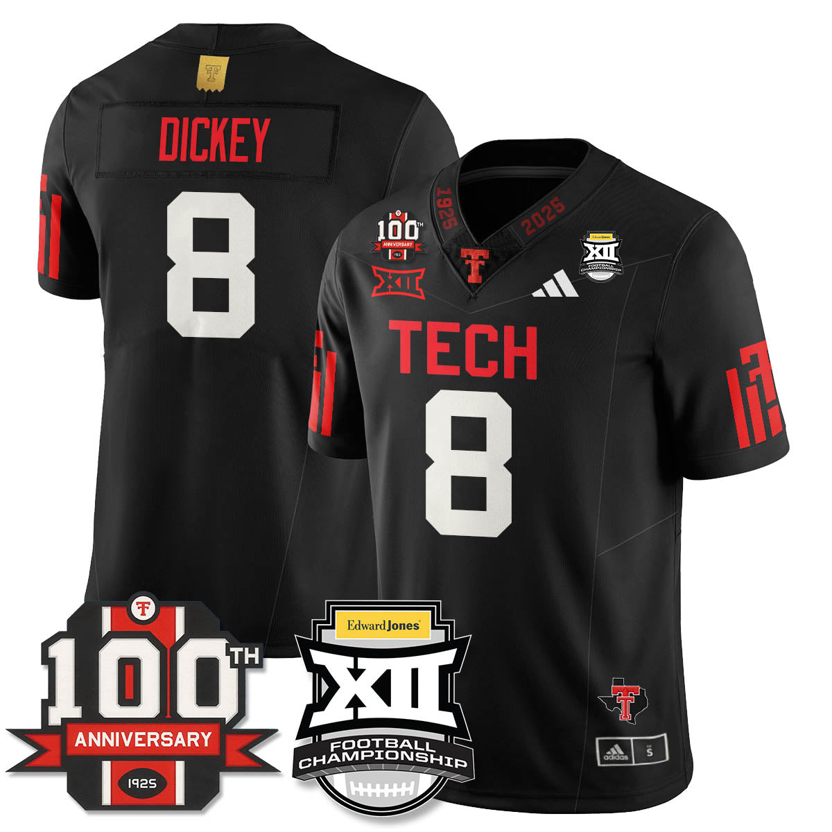 Texas Tech Red Raiders Vapor Limited Jersey - Edward Jones Champions - All Stitched