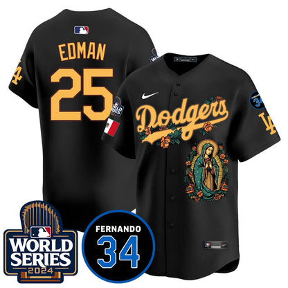 Dodgers Guadalupe - Fernando Valenzuela Memorial Jersey - Printed