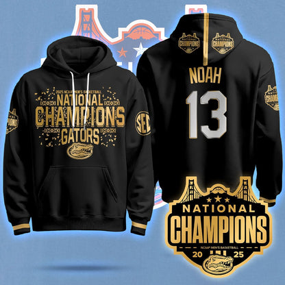 Florida Gators 2025 National Champions Basketball Hoodie - Printed